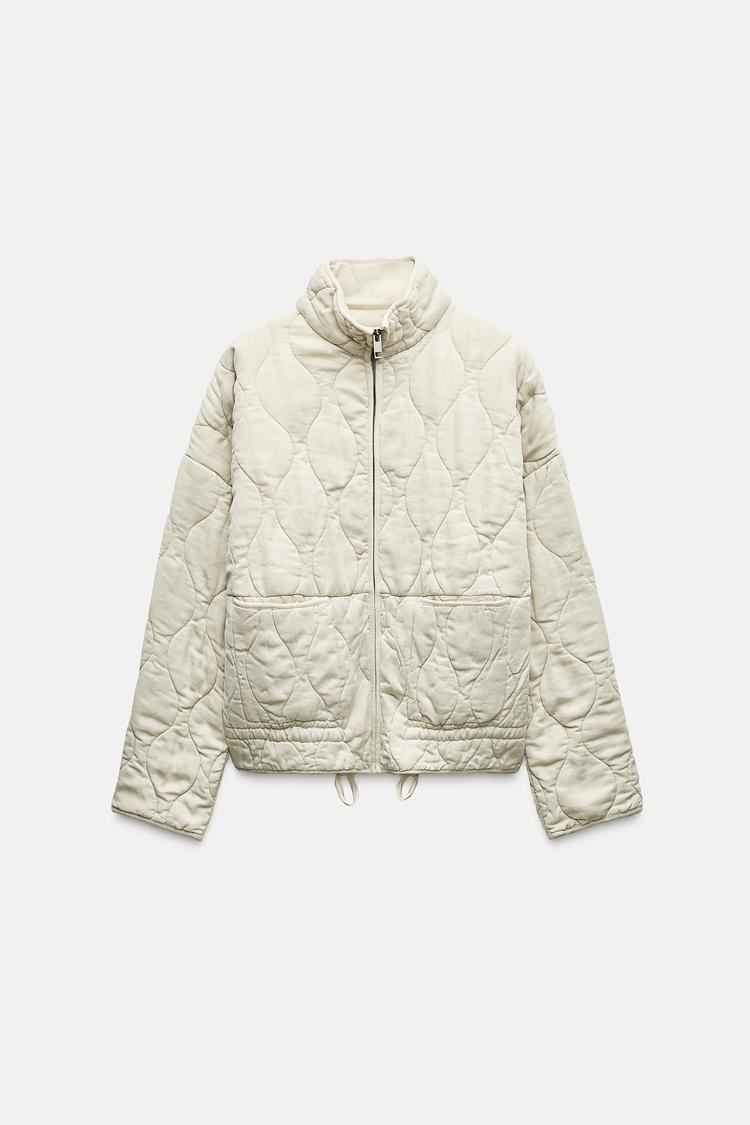 Soft Elegance - Quilted Bomber Jacket