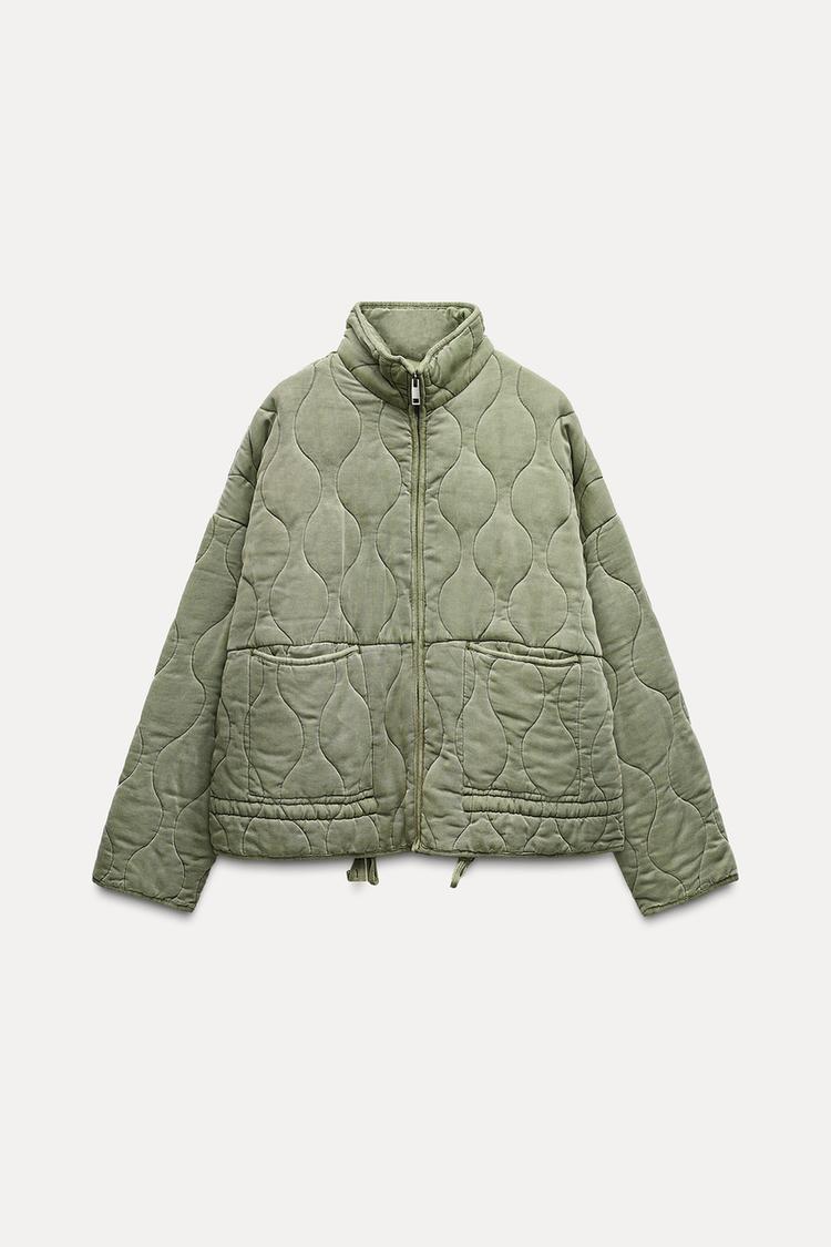Soft Elegance - Quilted Bomber Jacket