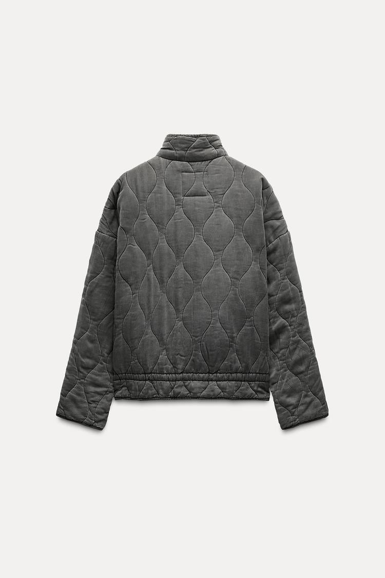 Soft Elegance - Quilted Bomber Jacket