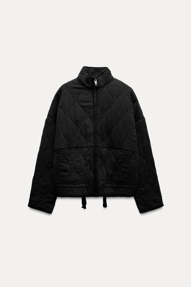 Soft Elegance - Quilted Bomber Jacket