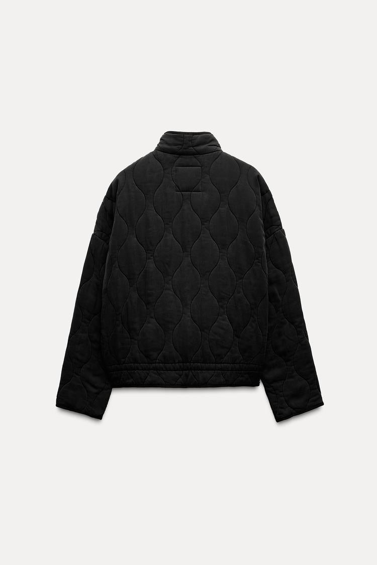 Soft Elegance - Quilted Bomber Jacket