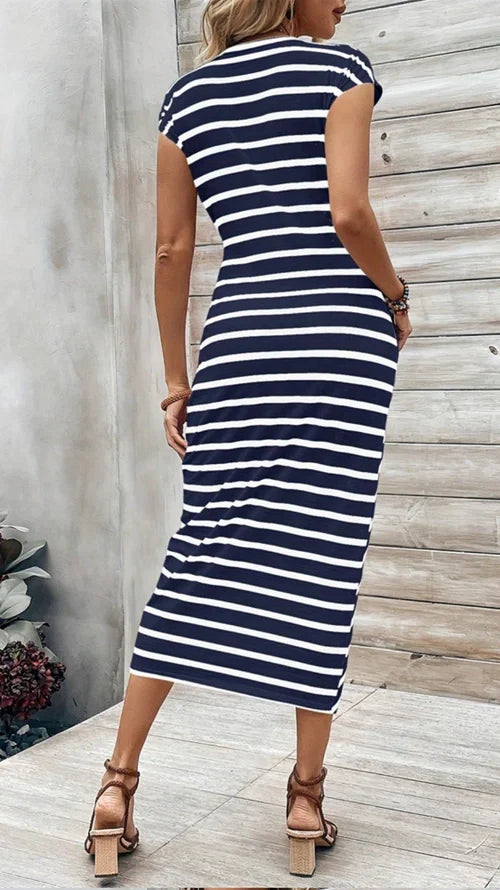 Striped Dress with Knot