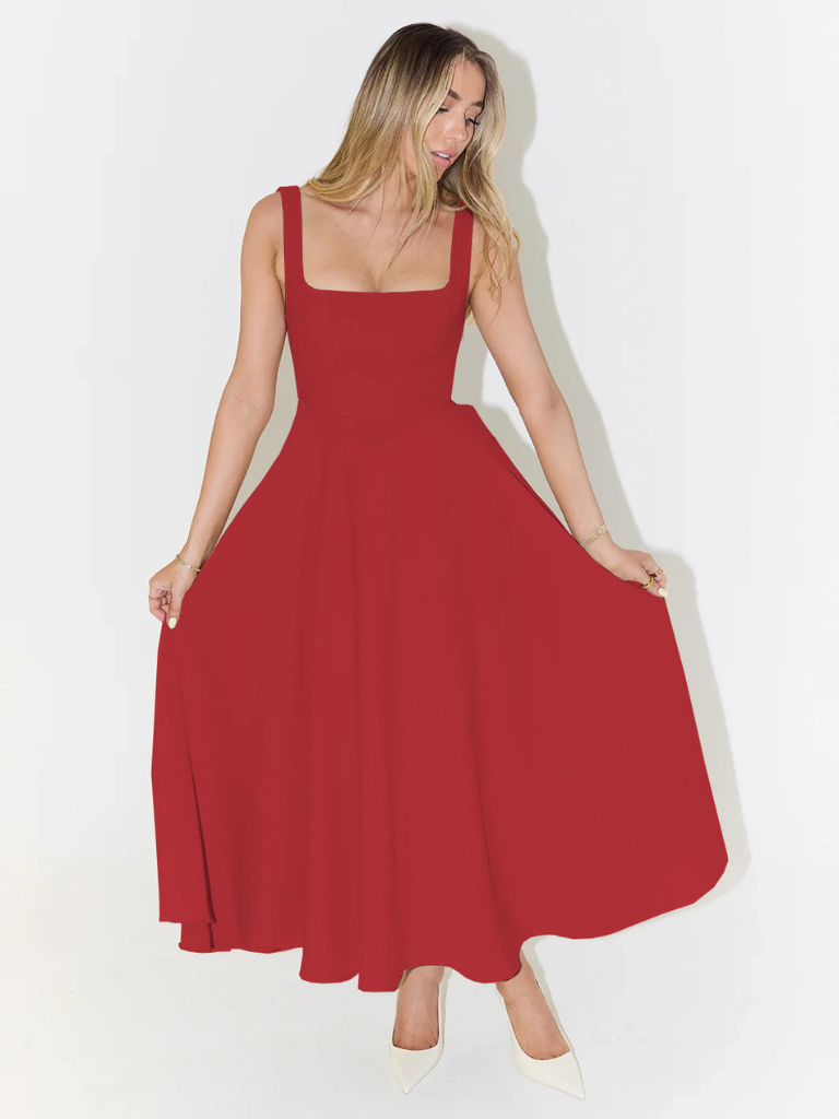 Scarlet Grace Dress – Timeless Elegance