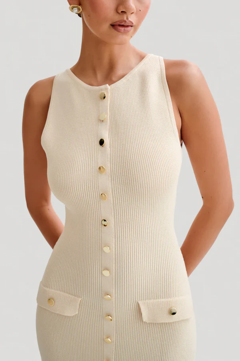 Adriana | Buttoned Midi Dress