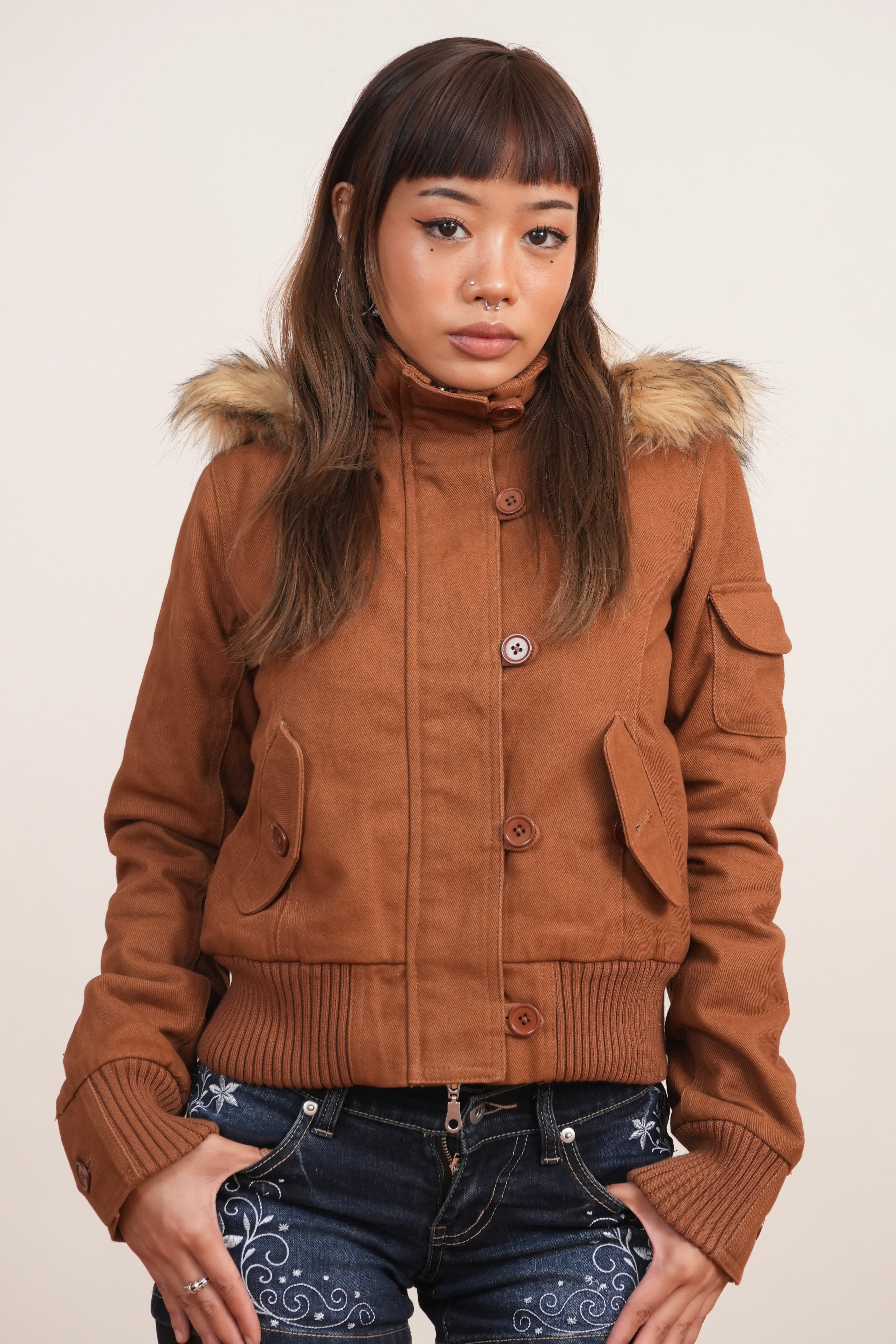 Gavali | 2000s Jacket with Fur Collar