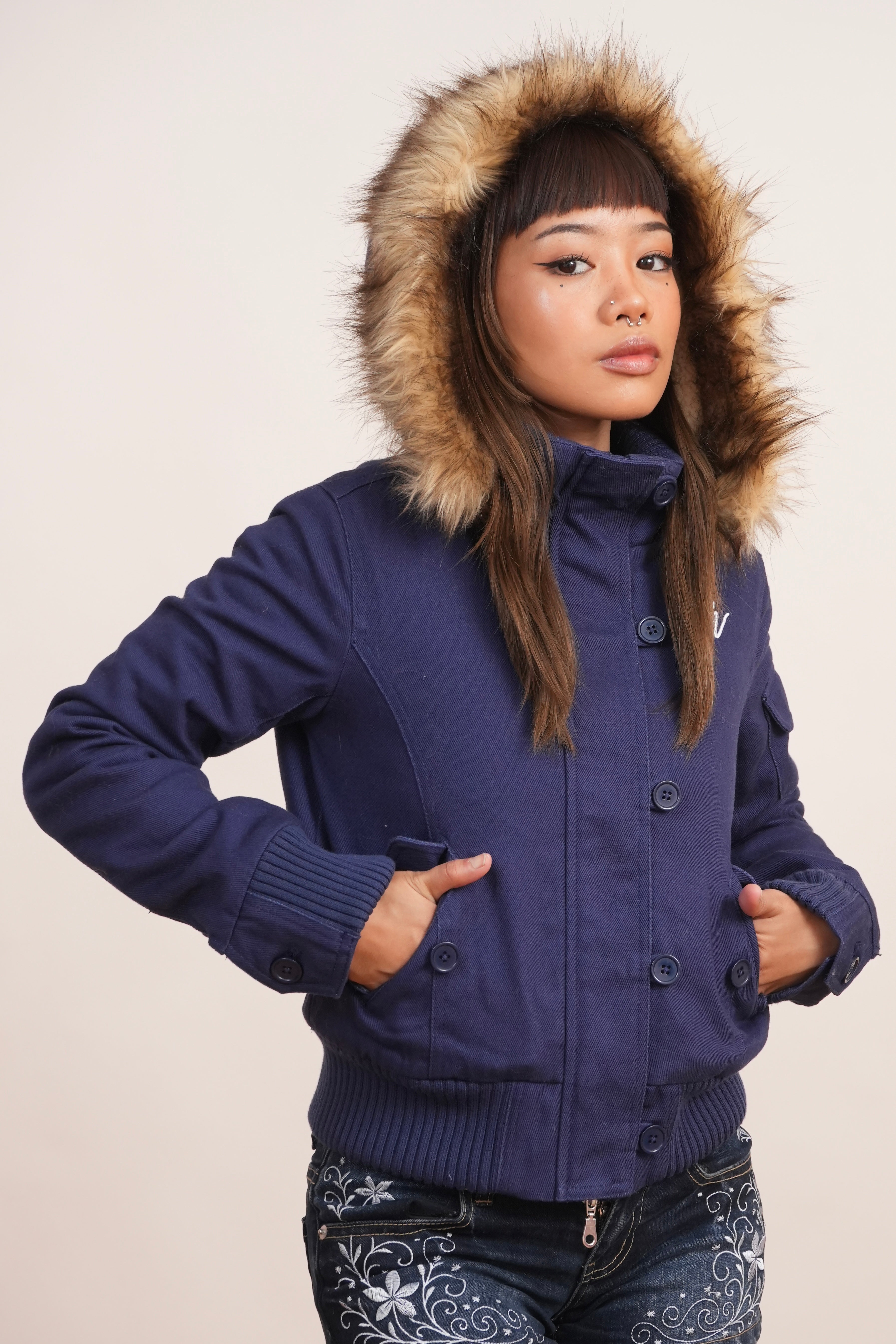 Gavali | 2000s Jacket with Fur Collar