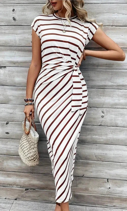 Striped Dress with Knot