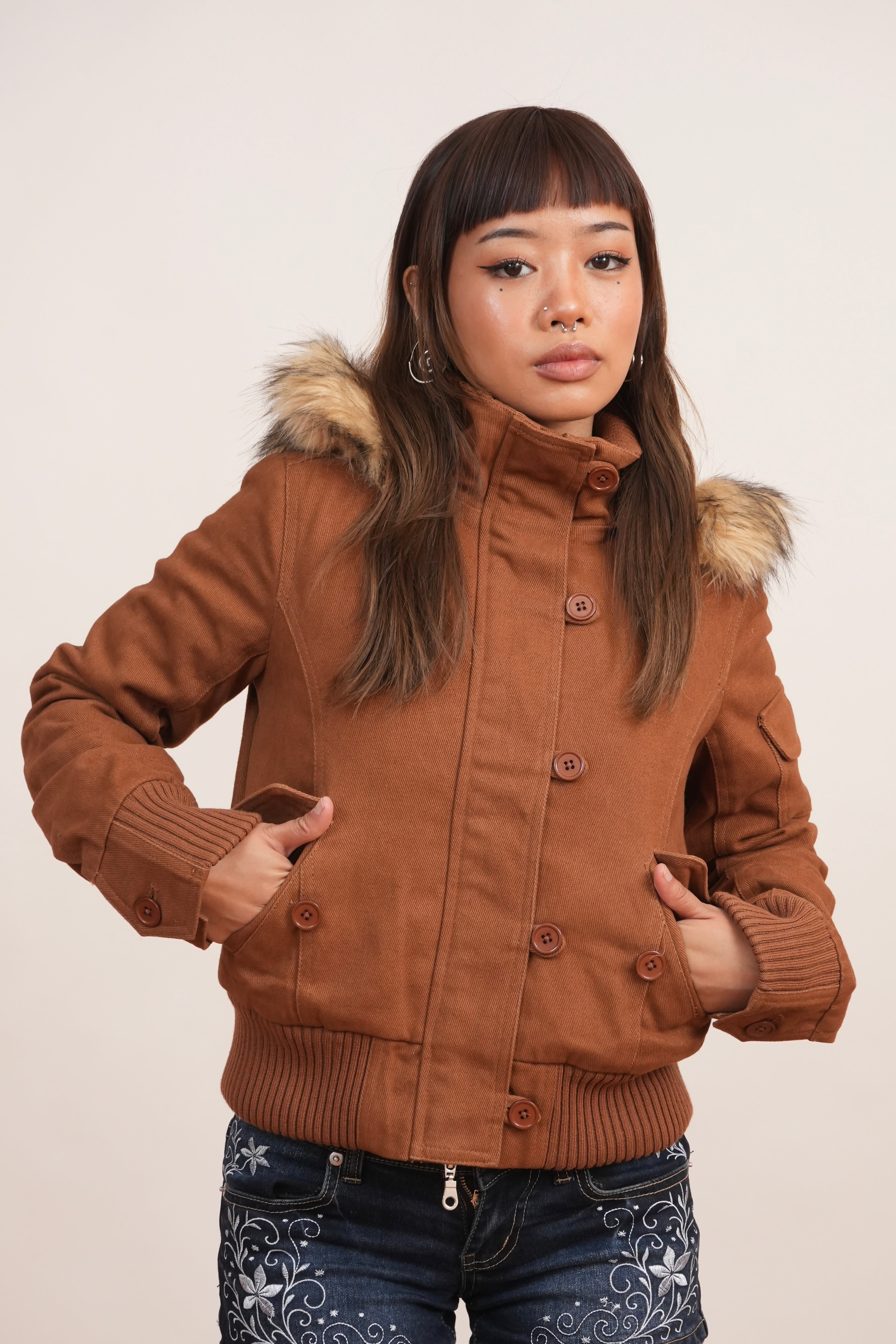 Gavali | 2000s Jacket with Fur Collar