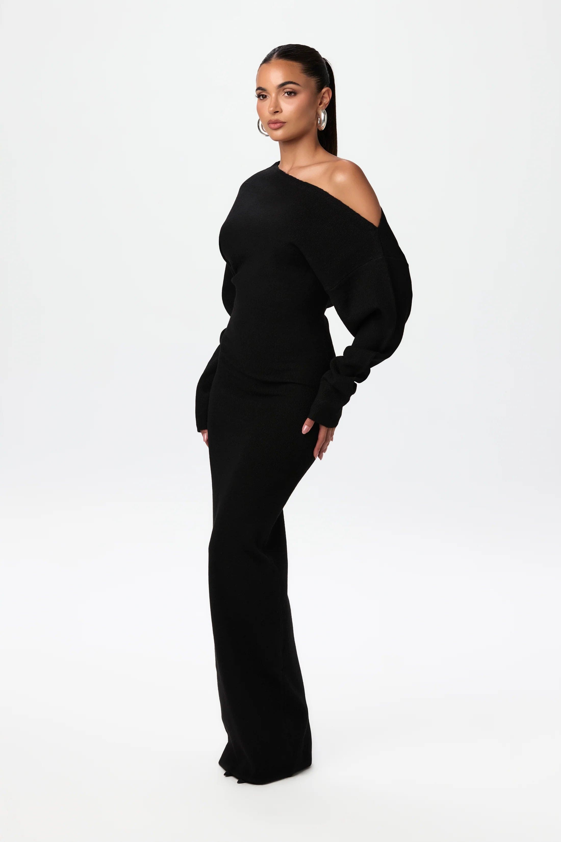 Ariella | Off Shoulder Sweater Dress