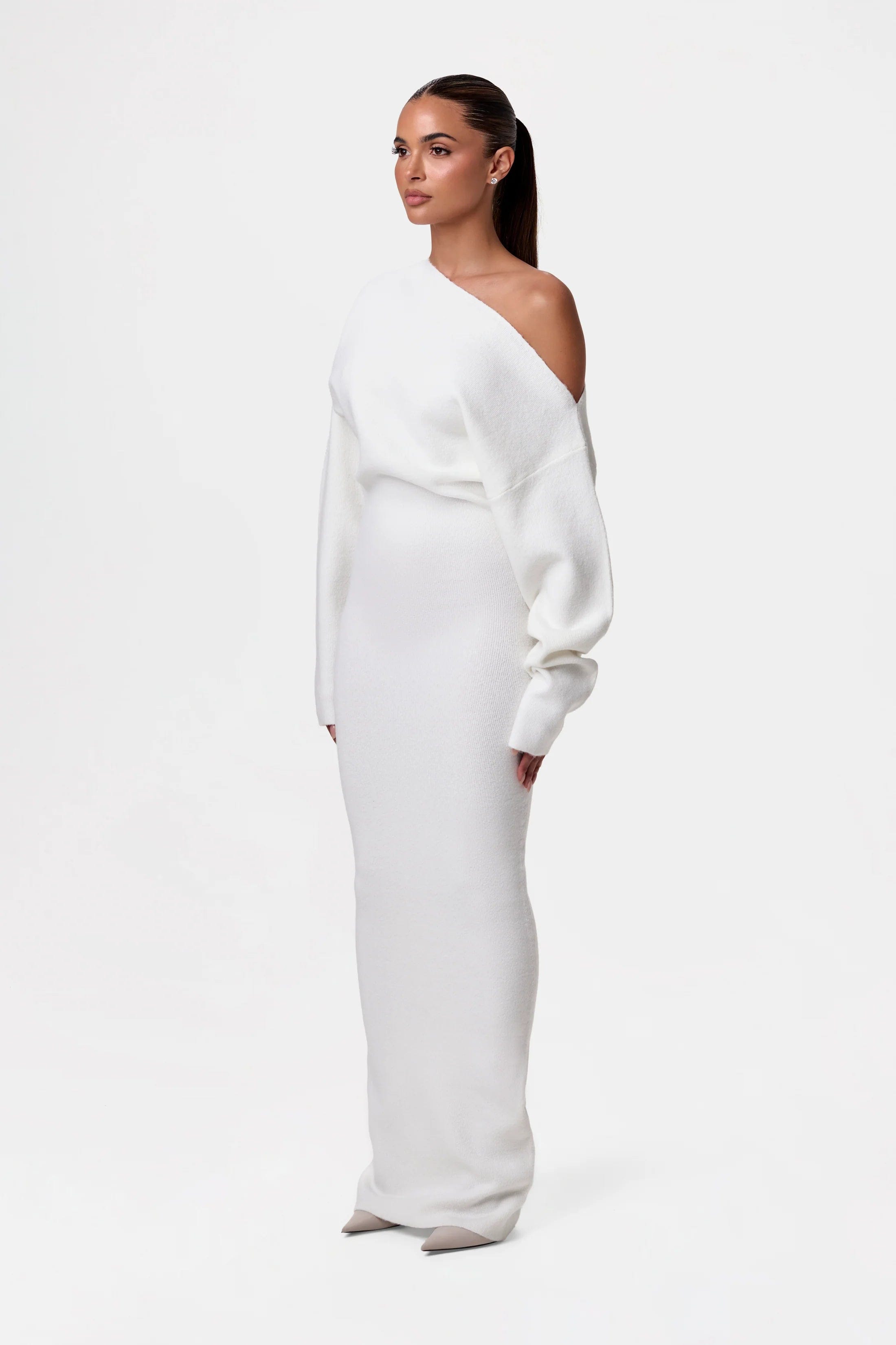 Ariella | Off Shoulder Sweater Dress