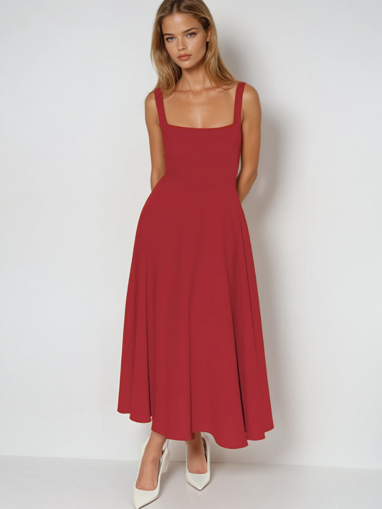 Scarlet Grace Dress – Timeless Elegance