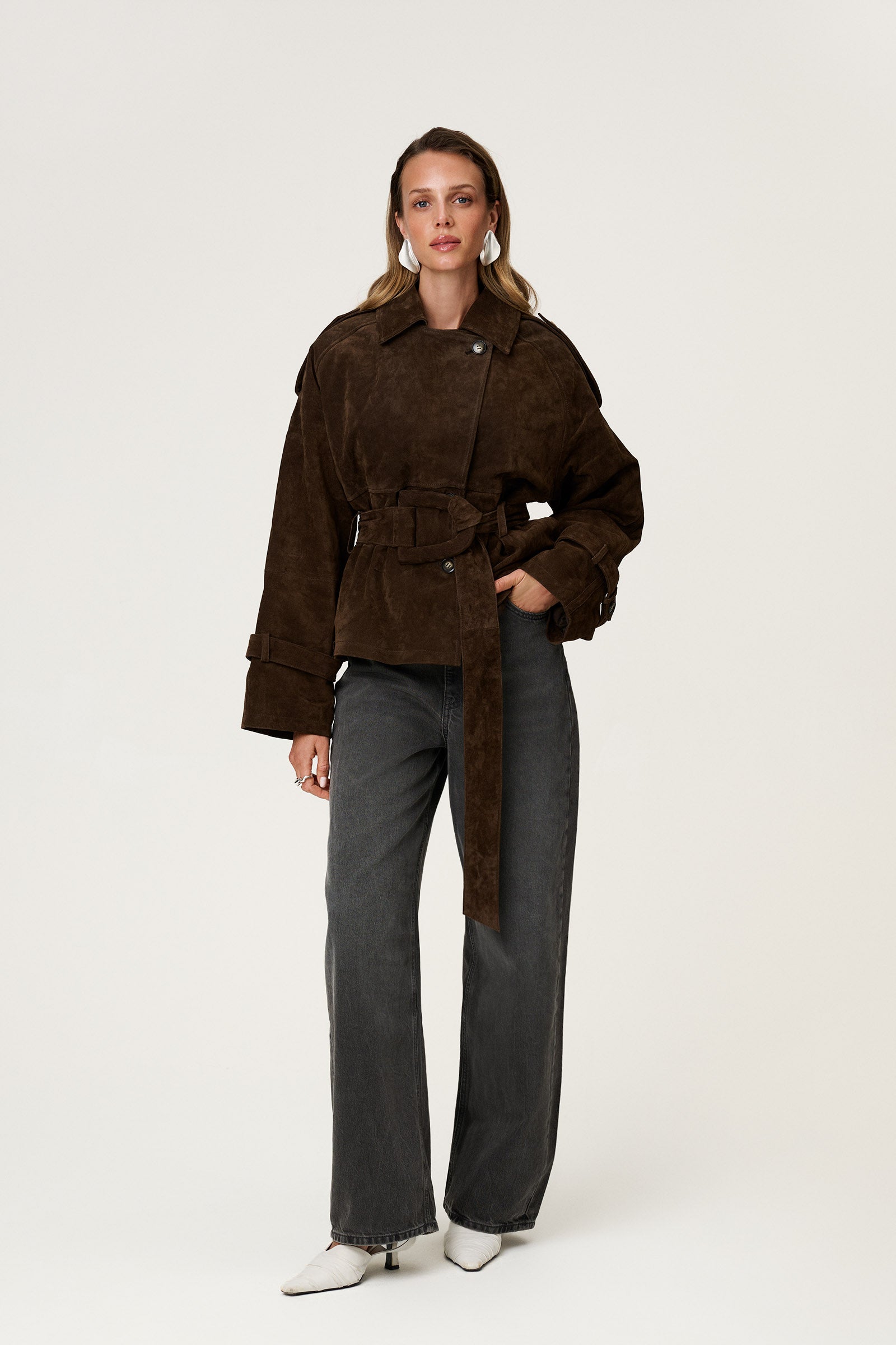 Annabel | Belted Suede Jacket