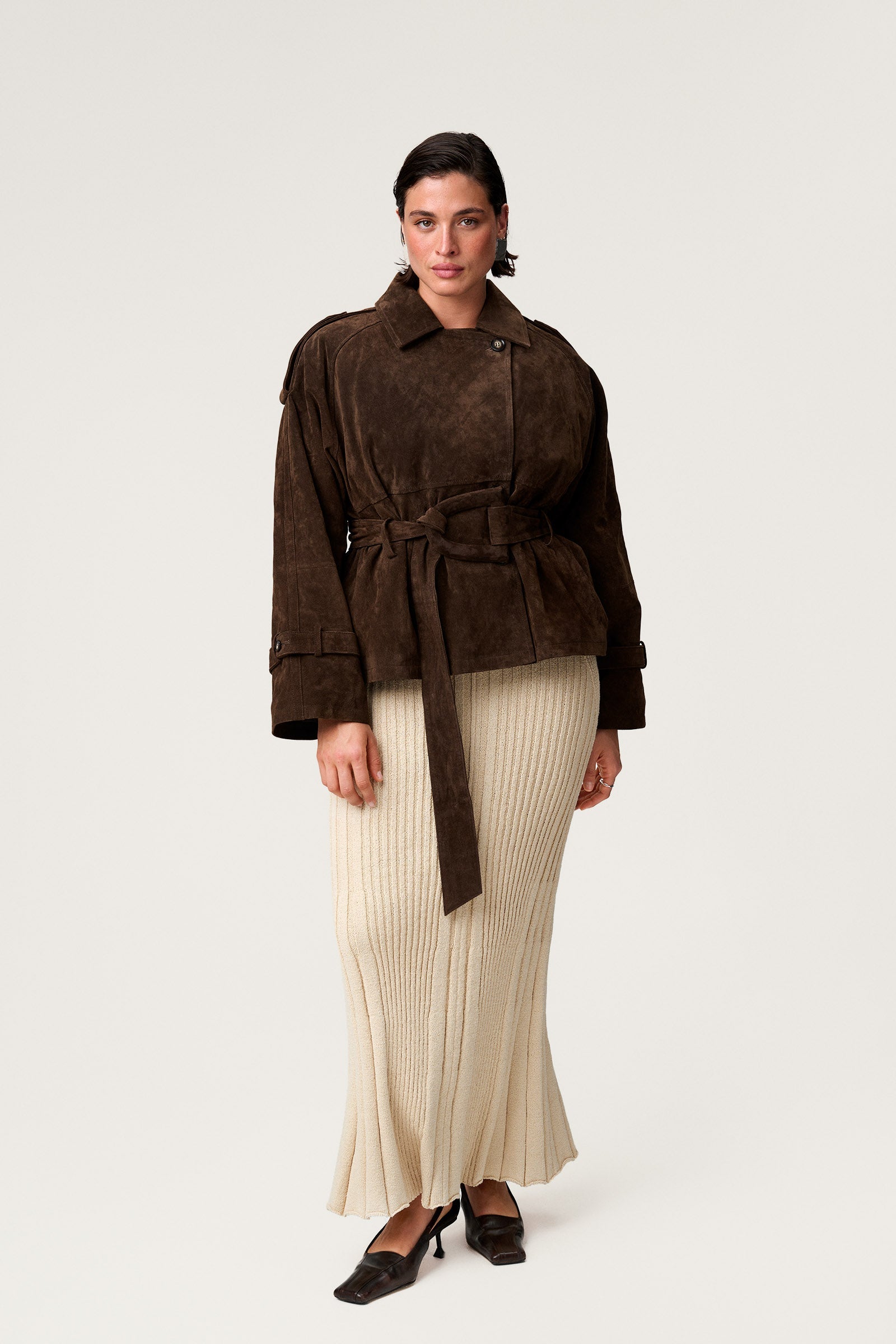 Annabel | Belted Suede Jacket